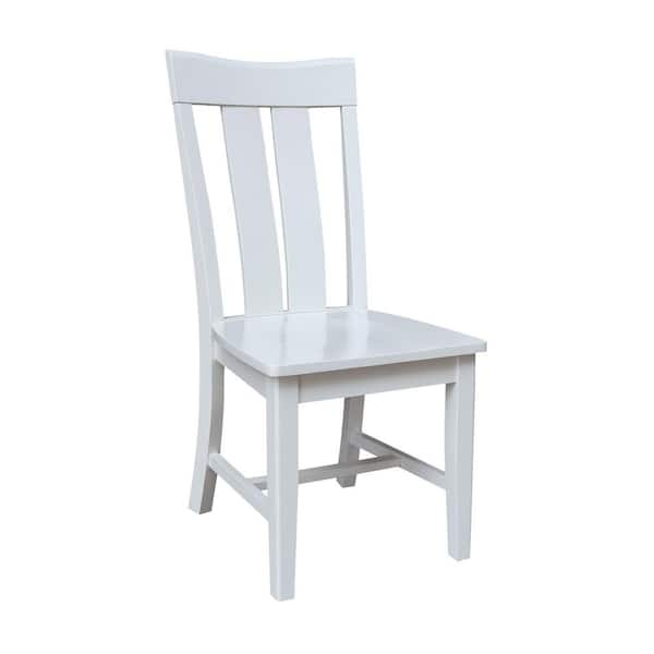 International Concepts Ainsley White Solid Wood Side Chair (Set of 2)