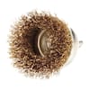 Robtec 2 in. x 1/4 in. Shank Crimped Brass Coated Steel Wire Cup Brush  200CRCS12 - The Home Depot