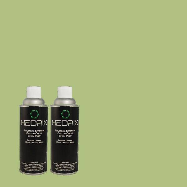 Hedrix 11 oz. Match of PPH-55 Green Herb Flat Custom Spray Paint (2-Pack)