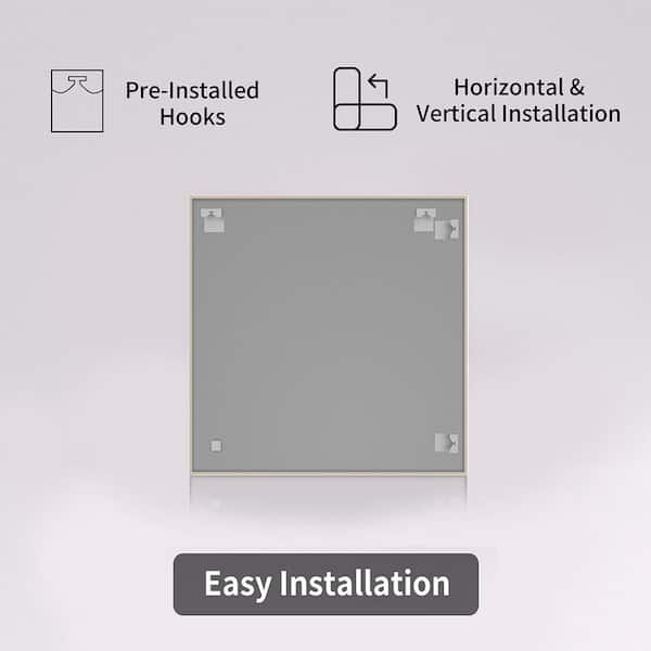 TaiMei 30 in. W x 30 in. H Rectangular Framed Wall Bathroom Vanity