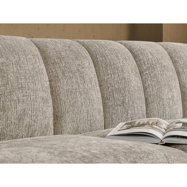Lesly Modern 127 in. Wide Slope Arm Chenille Fabric L-Shaped