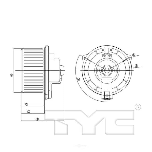 TYC HVAC Blower Motor