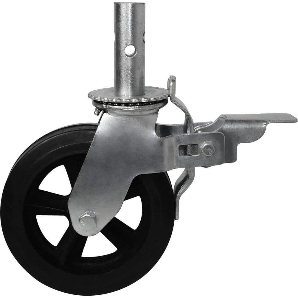 8 Inch Heavy Duty Scaffolding Wheels Solid Rubber Dual Locking Brakes 750LBS Load Capacity Caster Replacement price history on PriceWatchPro