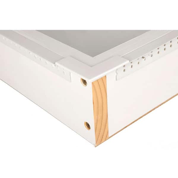 WG Wood Products 15.5 in. W x 35.5 in. H x 3.5 in. D Cutlass Raised Panel White Recessed Solid Wood Medicine Cabinet without Mirror