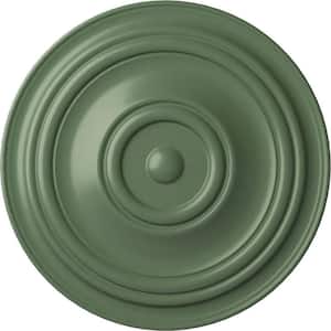 2-1/2" x 31-1/2" x 31-1/2" Polyurethane Traditional Ceiling, Hand-Painted Athenian Green