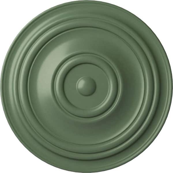 Ekena Millwork 2-1/2" x 31-1/2" x 31-1/2" Polyurethane Traditional Ceiling, Hand-Painted Athenian Green