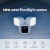 Wired Floodlight Camera - Smart Security Camera, 2600 Lumens, HD Works with Alexa - 1 Camera (White)