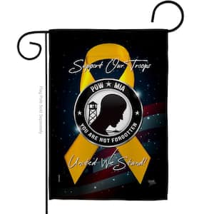 13 in. x 18.5 in. Support POW MIA Garden Flag Double-Sided Armed Forces Decorative Vertical Flags
