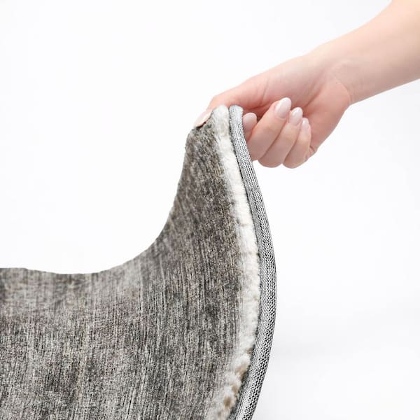 Dream Shag Premium Machine Washable Abstract ADS32 Gray 2 ft. x 3 ft. Accent Rug