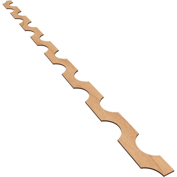 Ekena Millwork Pomeroy 94 in. H x 0.25 in. W Slatwall Panels in Maple 12-Pack