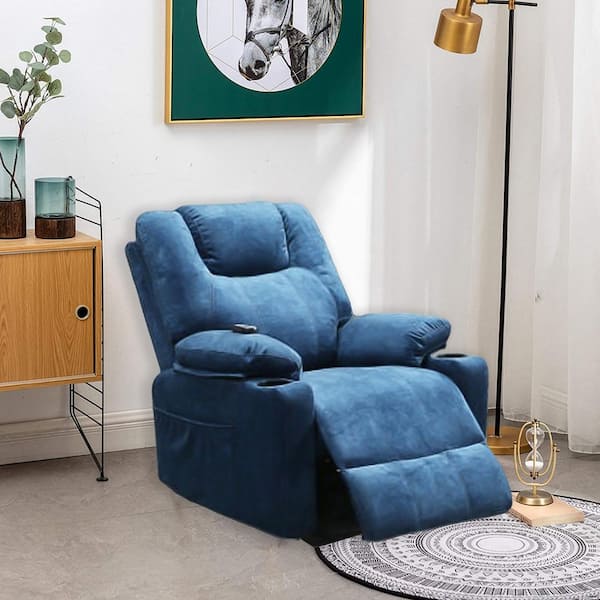 modern blue recliner