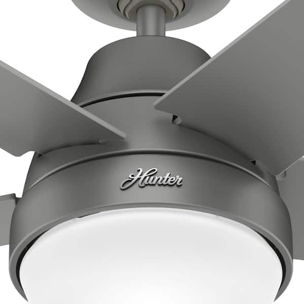 Hunter Fan Company 51315 Aerodyne Ceiling Fan Matte Silver 52