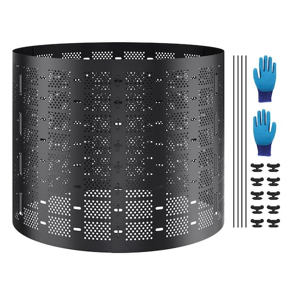 220 Gal. Outdoor Expandable Composter Compost Bin for Backyard, Garden and Lawn Fertile Soil Making