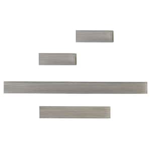 6-in. w x 24-in l x 2-in h-MDF/Wood Floating Decorative Wood Shelf without Brackets, Set of 4