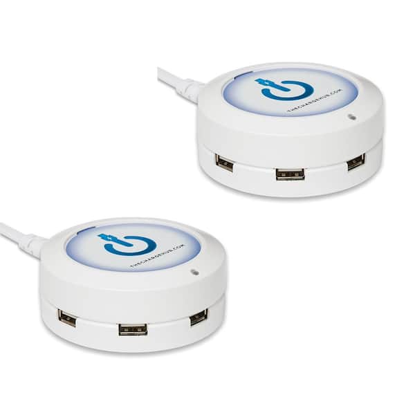 ChargeHub X5 - 5-Port USB SuperCharger 2-Pack - White/White