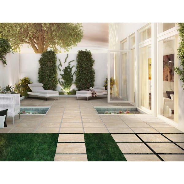 Take Home Tile Sample - Quartz Beige 6 in. x 6 in. Porcelain Paver Tile (0.25 sq. ft.)