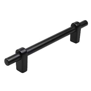 4-1/4 in. Center-to-Center Matte Black Solid Euro T-Bar Handle Drawer Pull (10-Pack)