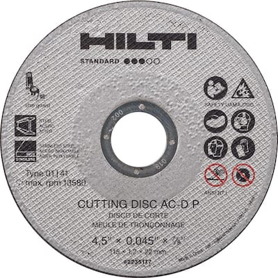 4.5 in. x 0.045 in. x 7/8 in. AC-D P Type 1 Flat Standard Thin Abrasive Cutting Disc (25-Pack)