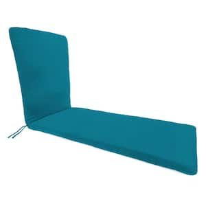 74 in. L x 22 in. W x 2 in. T Outdoor Chaise Lounge Cushion in Canvas Turquoise