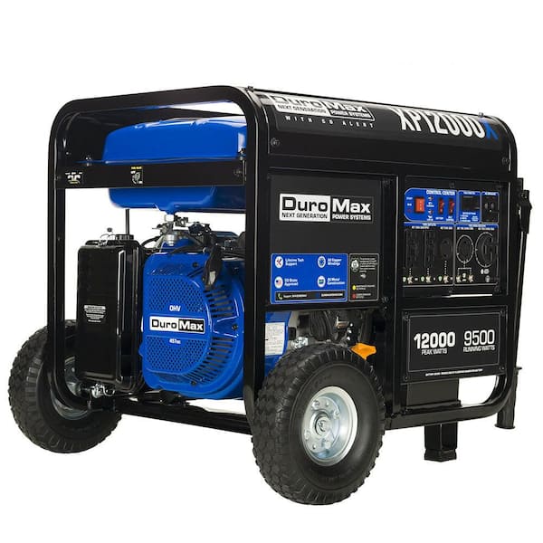 DUROMAX 12,000-Watt/9,500-Watt 457 cc Electric Start Gas Portable Home ...