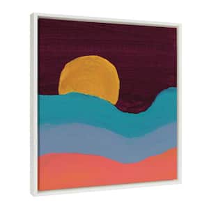 Colorful Ocean Decor by Mentoring Positives, 1-Piece Framed Canvas Beach Art Print, 22 in. x 22 in.