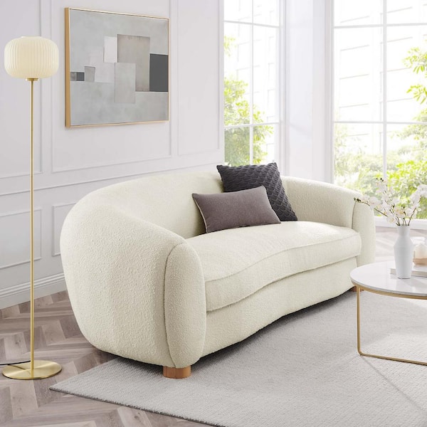 Couch with on sale rounded arms