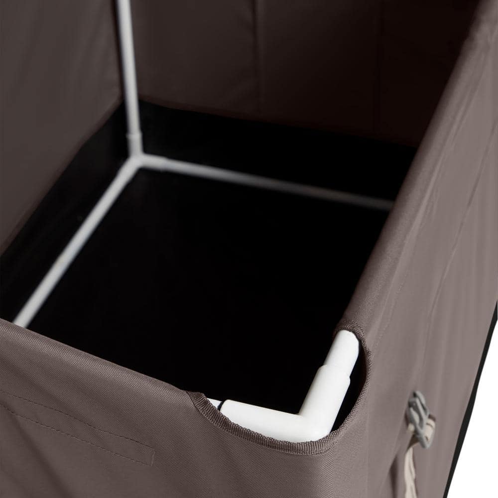 Taupe and Black 162 Gallon Weatherproof Plastic Deck Box
