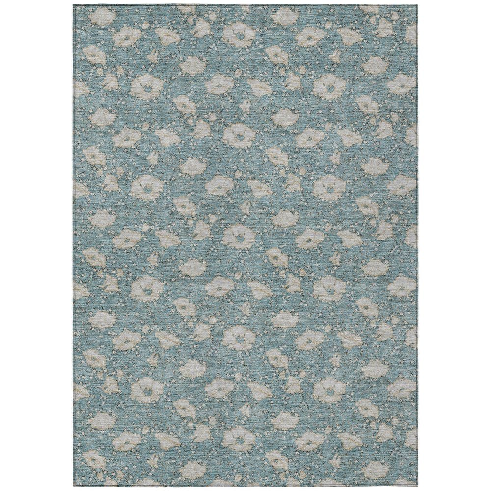 Chantille Machine Washable Indoor/Outdoor Abstract ACN2792 Teal 3 ft. x 5 ft. Area Rug price history on PriceWatchPro