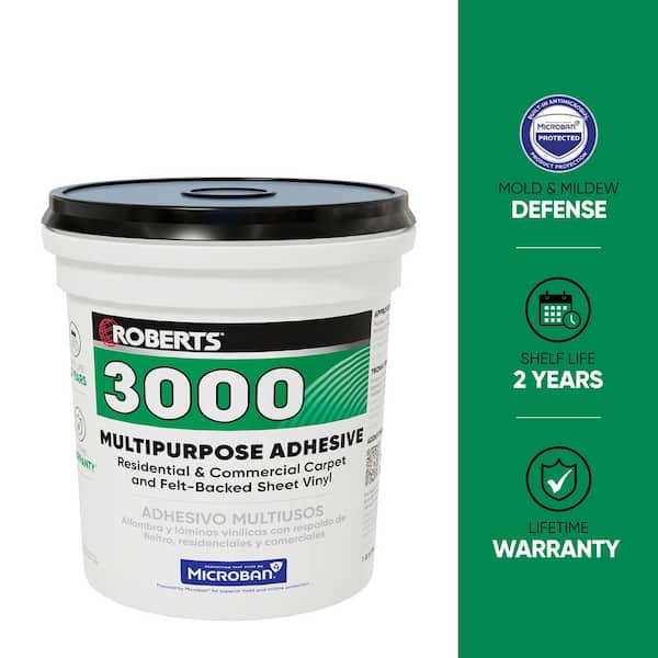 1 Gal. (4 qt.) 24 Hour Dry Time Multipurpose Carpet and Felt-Backed Sheet Vinyl Floor Adhesive in Beige