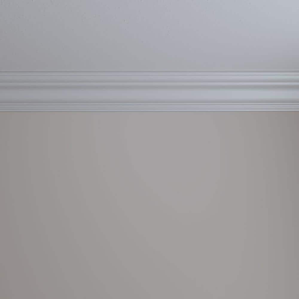 Dublin White Polyurethane Traditional Crown Moulding 94.5"