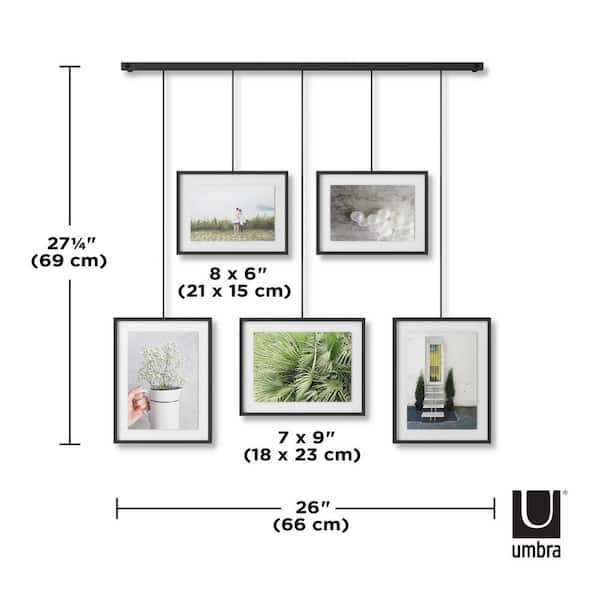 Umbra Exhibit Picture Frame Gallery Set Adjustable Collage Display for Ph 