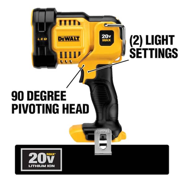 DEWALT DCL040 20V MAX Jobsite LED Flashlight Spotlight New 
