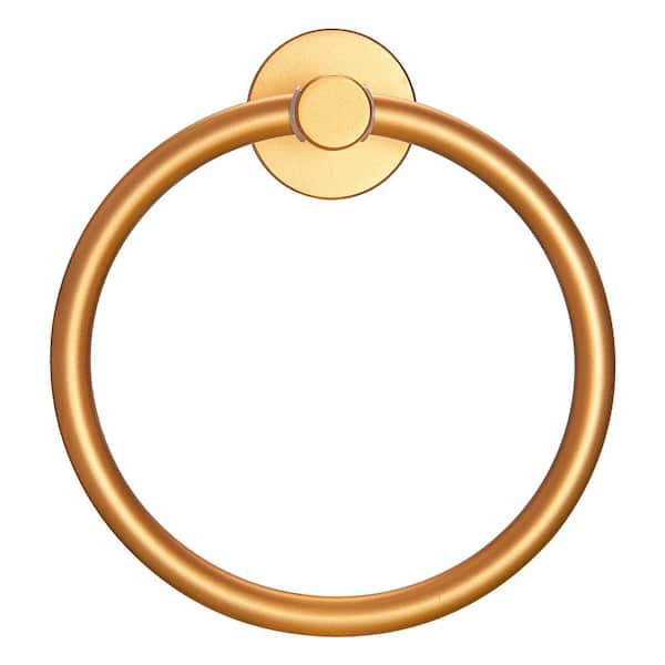 JimsMaison Wall Mounted Towel Ring in Brushed Gold JMDRBH04BG - The Home  Depot