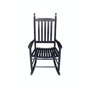 Wood Durable Black Outdoor Rocking Chair for Indoor and Outdoor