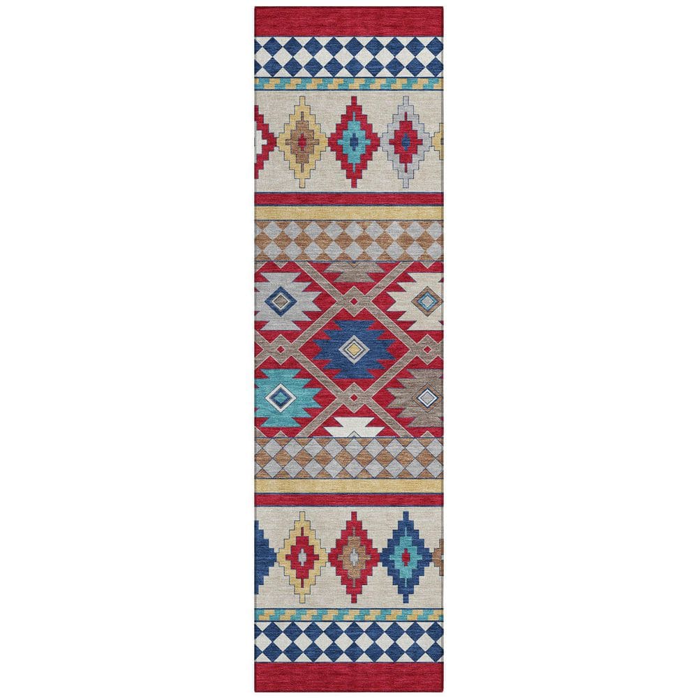 Chantille Machine Washable Indoor/Outdoor Abstract ACN2519 Red 2 ft. x 7 ft. Runner Rug price history on PriceWatchPro