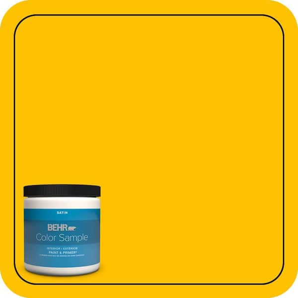 BEHR PREMIUM PLUS 8 oz. #360B-7 Center Stage Satin Enamel Interior/Exterior Paint & Primer Color Sample