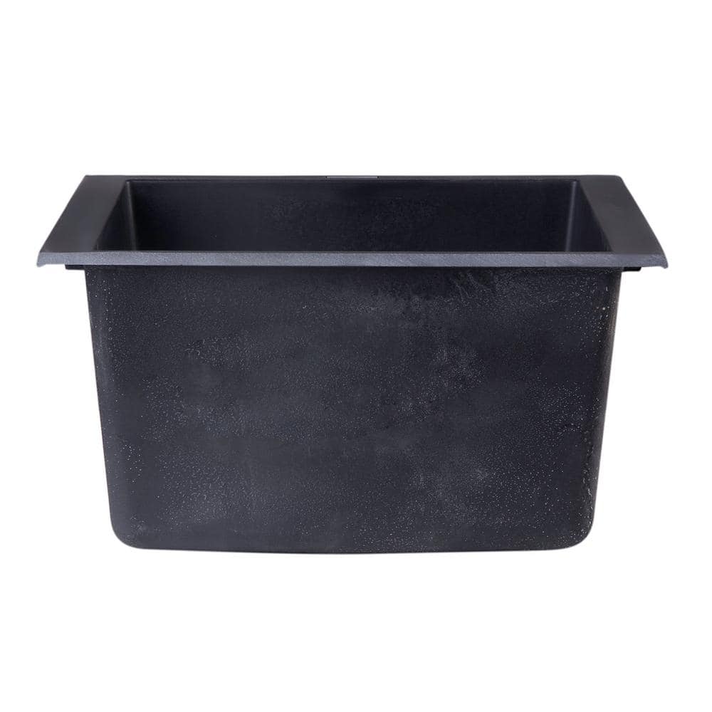 Black Granite Composite Undermount Single Bowl Kitchen Sink