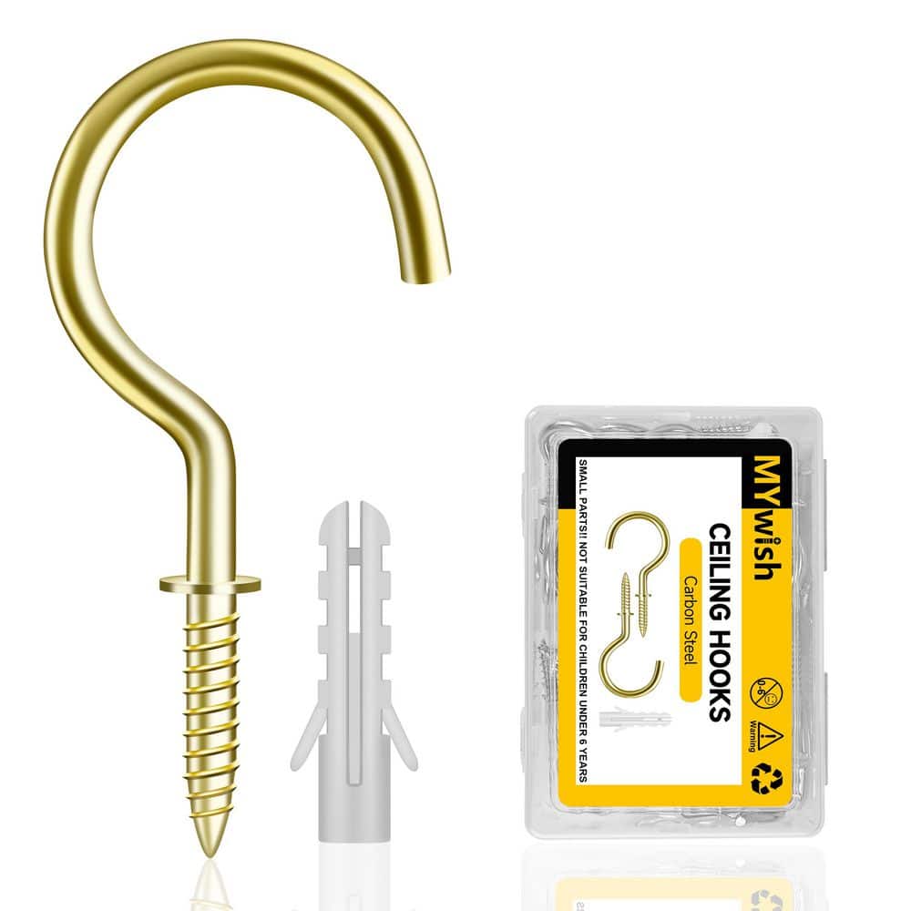 1-1/2 in. Gold Cup Hook, 40 lbs. Capacity Screw Hooks (50-Pack) price history on PriceWatchPro