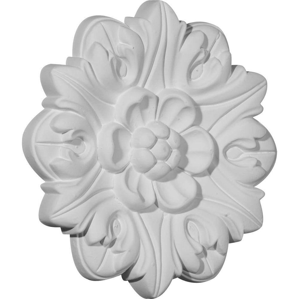 Primed Gray Round Floral Crown Rosette, 7.625"