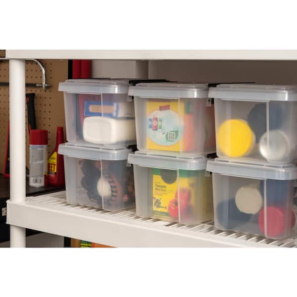 IRIS 46 Qt. WEATHERTIGHT Storage Box in Clear (6-Pack) 110465 - The Home  Depot