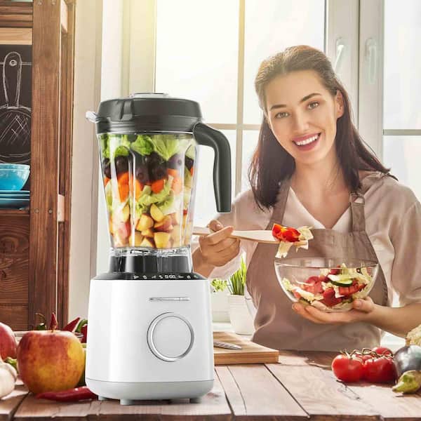 64 oz. 10-Speed White High Power Blender Smoothie Maker with