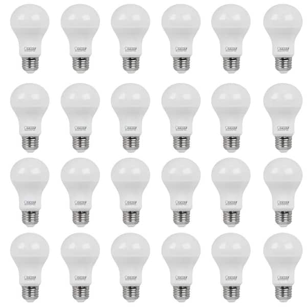 60-Watt Equivalent A19 Non-Dimmable General Purpose E26 Medium Base LED Light Bulb, 5000K Daylight (24-Pack)