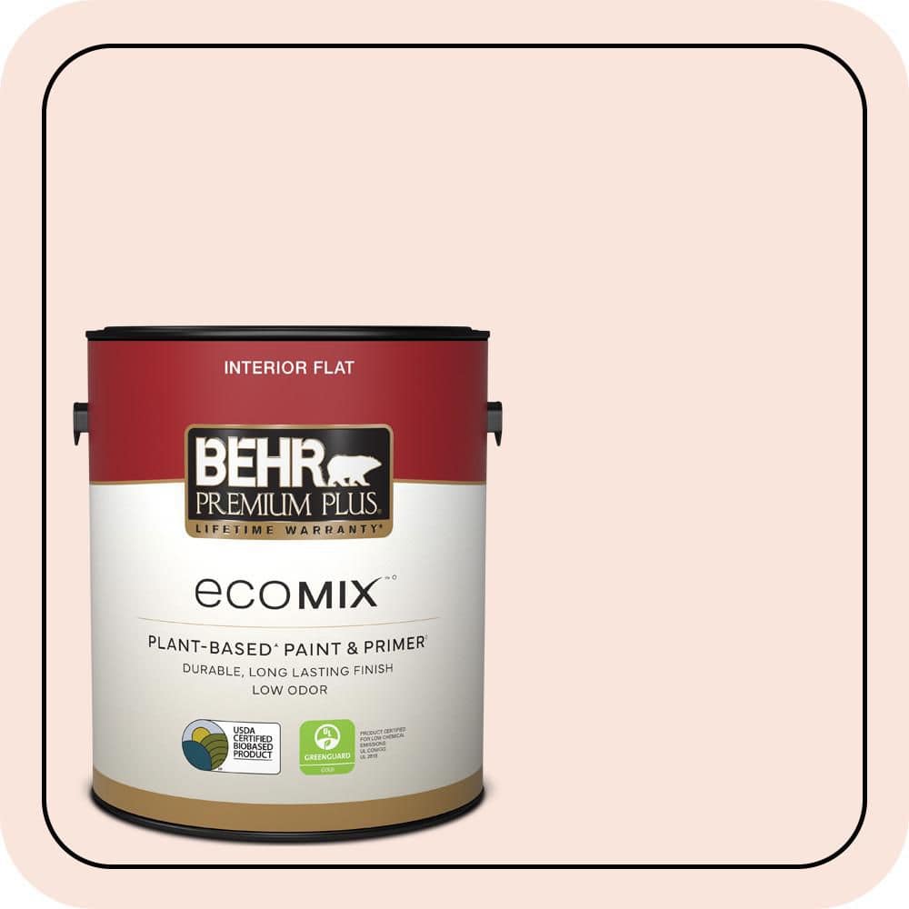 1 gal. #190A-1 Soft Pink Flat EcoMix Plant-Based Interior Paint & Primer price history on PriceWatchPro