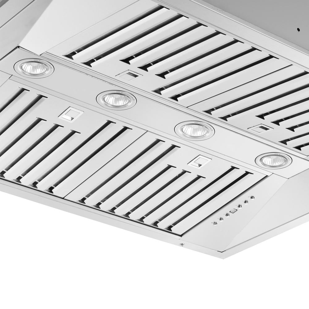 Altilia 36-Inch Stainless Steel Insert Range Hood with Halogen Lights