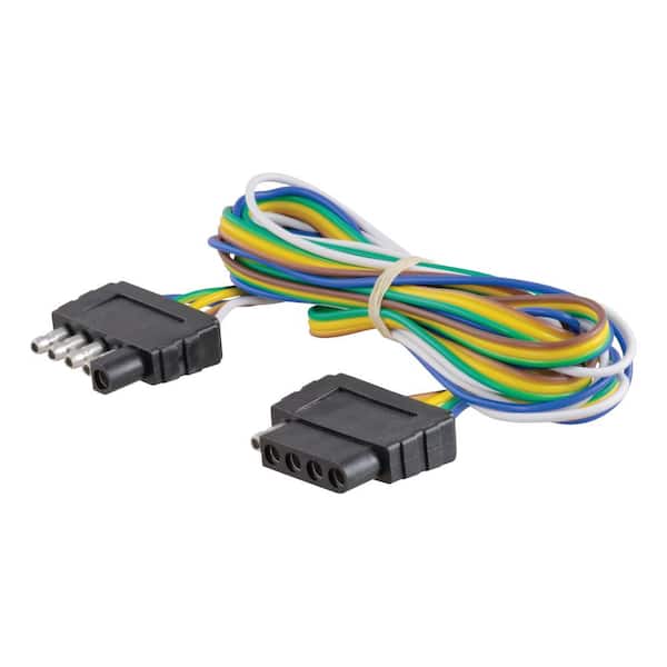 CURT 5-Way Flat Connector Plug & Socket with 72" Wires