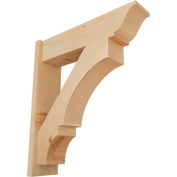 Ekena Millwork 8 in. x 32 in. x 28 in. Balboa Traditional Smooth Douglas Fir Outlooker