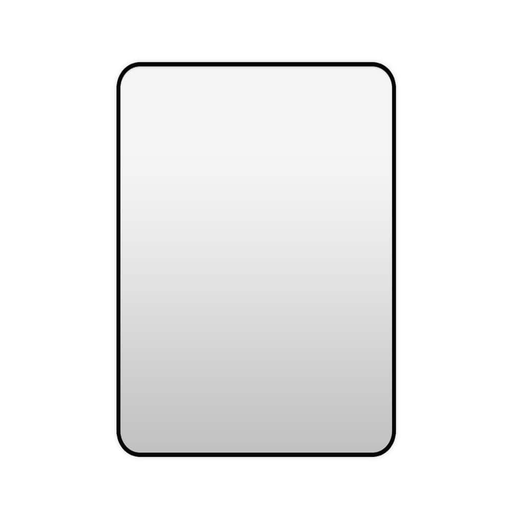 24 in. W x 36 in. H Rectangular Framed Wall-Mounted Bathroom Vanity Mirror 