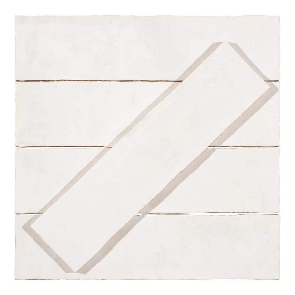 Splash Coconut White 3" x 12" Glossy Ceramic Subway Tile