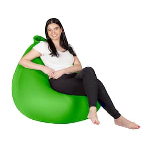 Balloon shaped stretchable bean bag chair in Spandex Green