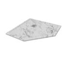 Neo Angle 37 in. L x 37 in. W x 1.125 in. H Solid Composite Stone Shower Pan Base with Corner Drain in Carrara Sand